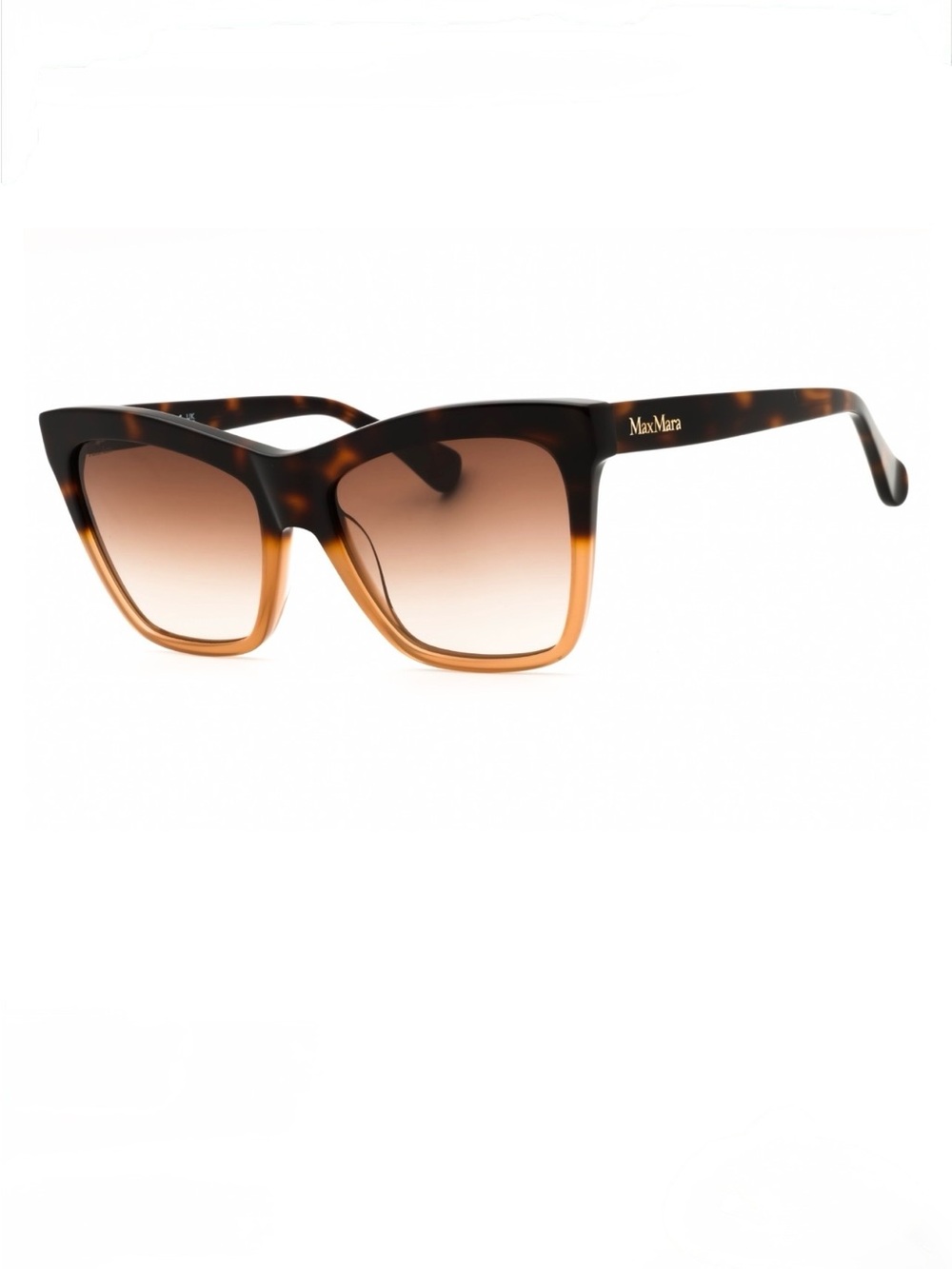 NEW MaxMara Lego2 MM0008 Women’s Sunglasses Havana Gradient Square •Authentic•